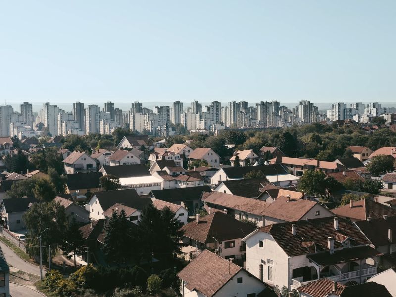 Novi Beograd snimljen iz drona
