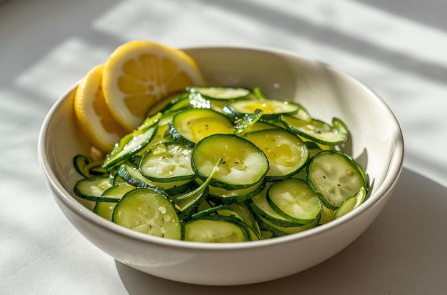 Kratko barene tikvice sa limunom kao lagan obrok za detoks organizma za jedan dan.